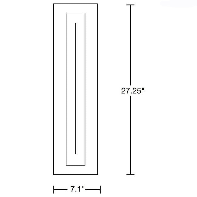 Hubbardton Forge 217635 Gallery 3-lt 27" Tall Wall Sconce