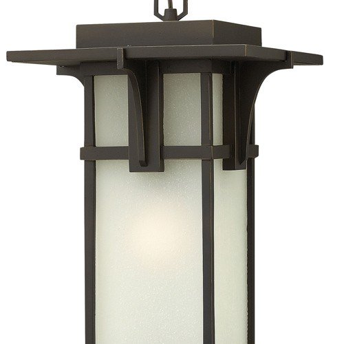 Hinkley 2232 Manhattan 1-lt 11" LED Outdoor Pendant with Etched Seedy Glass