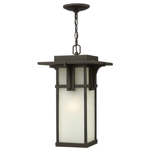 Hinkley 2232 Manhattan 1-lt 11" LED Outdoor Pendant with Etched Seedy Glass