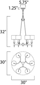 Maxim 22375 Fairmont 6-lt 30"  Chandelier
