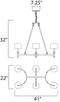 Maxim 22376 Fairmont  6-lt 41"Chandelier