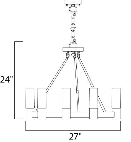 Maxim 22418 Contessa 9-lt 27" Chandelier
