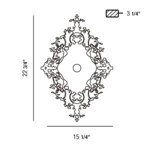 Eurofase 22982 Royal 1-lt 23" Tall Wall Sconce