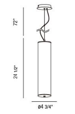 Eurofase 22996 Tubo 3-lt 5" Medium Pendant