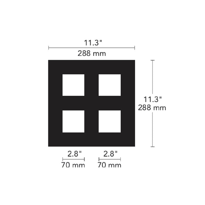 Element EMT 2x2 Multiples Spot Flanged Trim