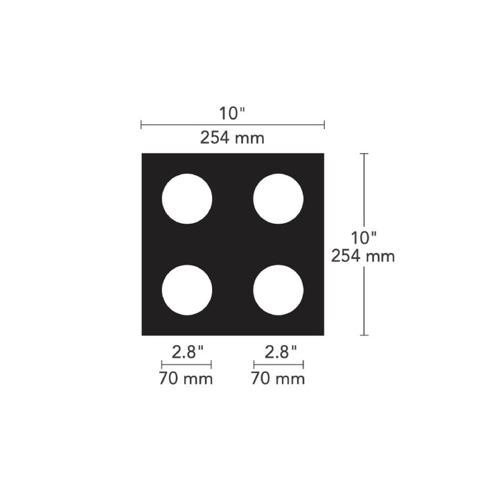Element EMT 2x2 Multiples Spot Flangeless Trim