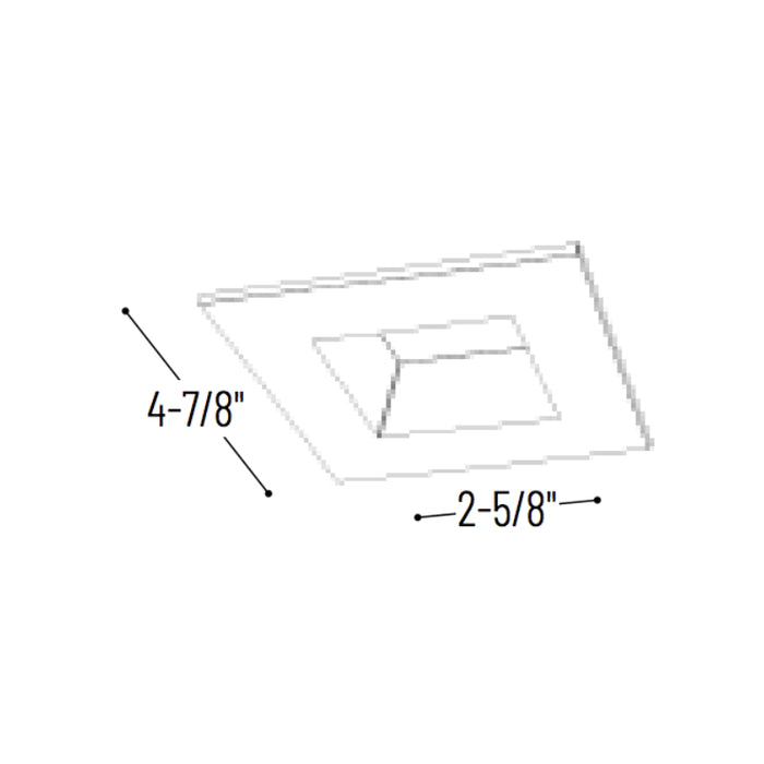 Nora NIO-4SNDSQ/HL 4" Iolite LED Square Reflector with Square Aperture - High Lumen