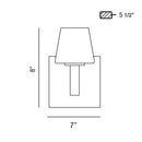 Eurofase 23041 Anglo 1-lt 8" Tall Wall Sconce