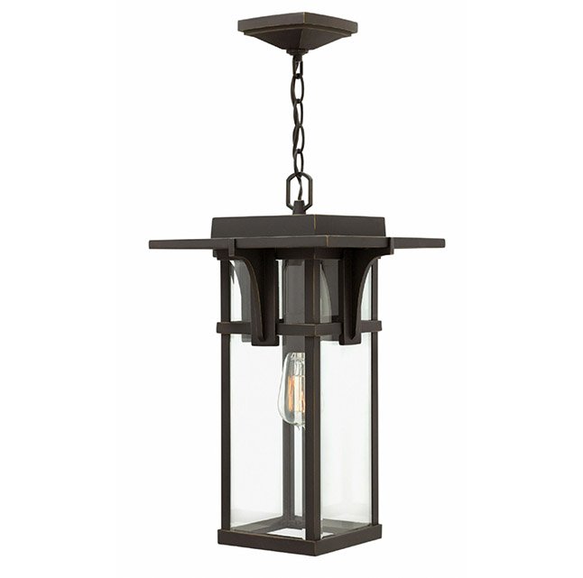 Hinkley 2322 Manhattan 1-lt 11" LED Outdoor Pendant with Clear Beveled Glass