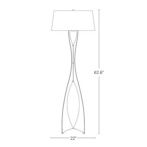 Hubbardton Forge 233070 Moreau 1-lt 63" Tall Floor Lamp