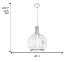 Access 23435 Chuki 1-lt Metal Ribbed Pendant