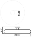 Access 23881 Bistro 23.75" Wide Round Colored LED Flush Mount