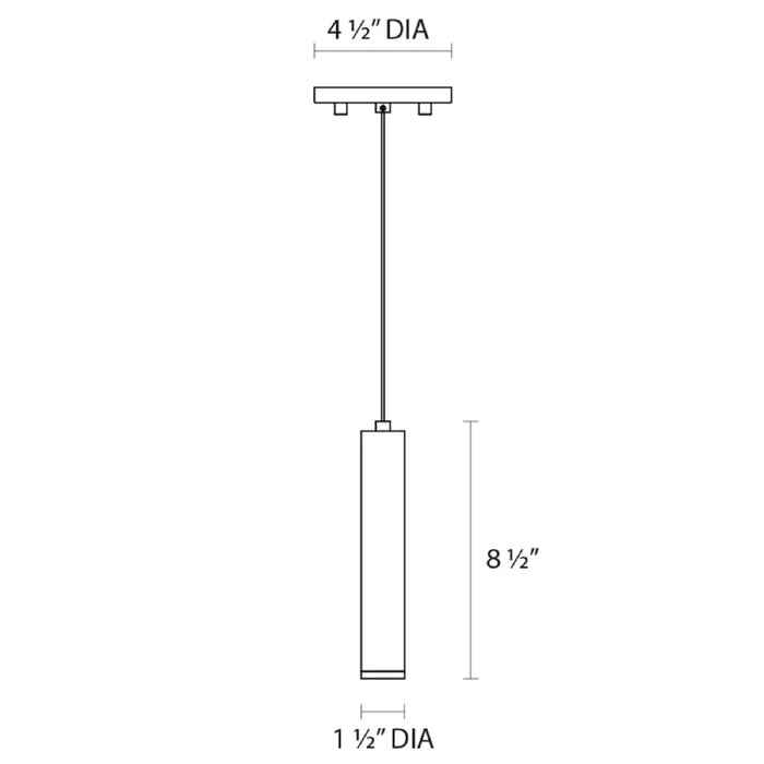 Sonneman 2390 Micro Tube 1-lt 2" LED Pendant