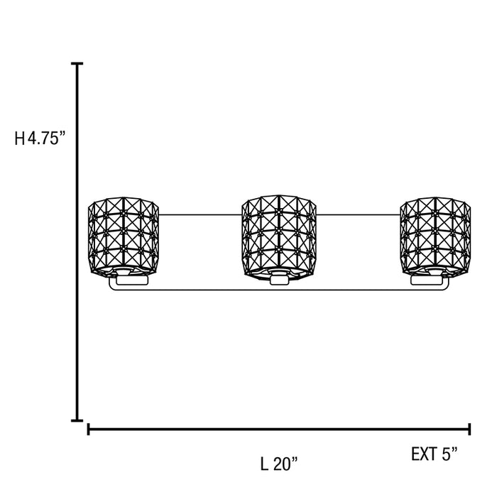 Access 23921 Prizm 3-lt LED Vanity