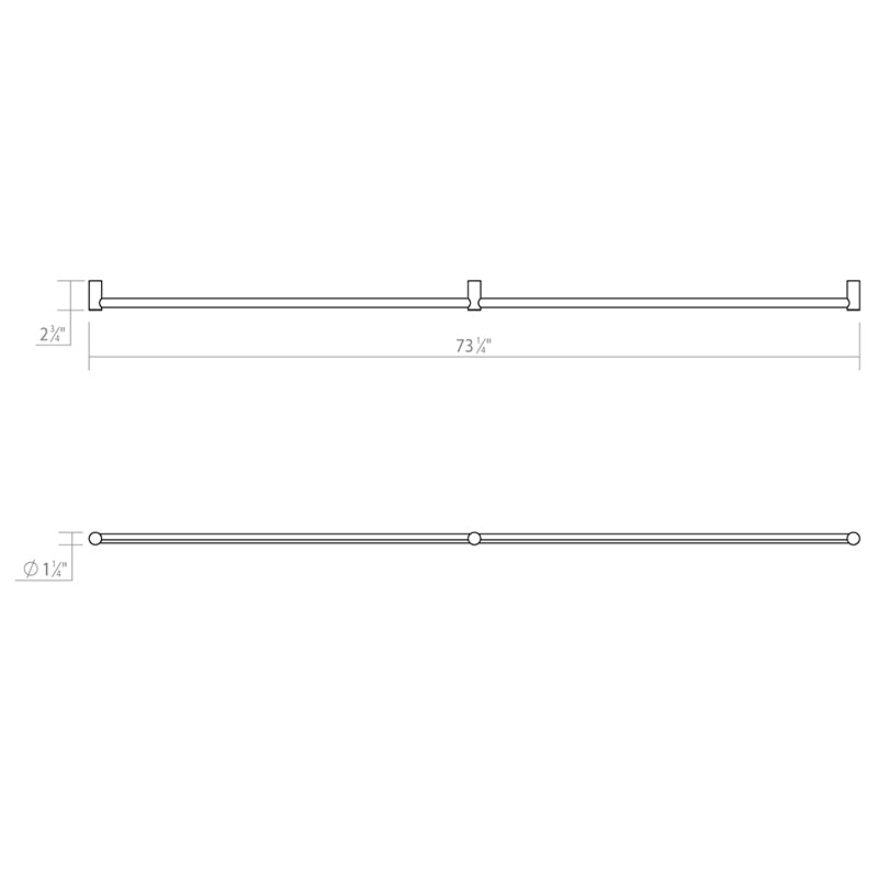 Sonneman Purolinear 360 2-lt 73" Linear LED Wall Bar
