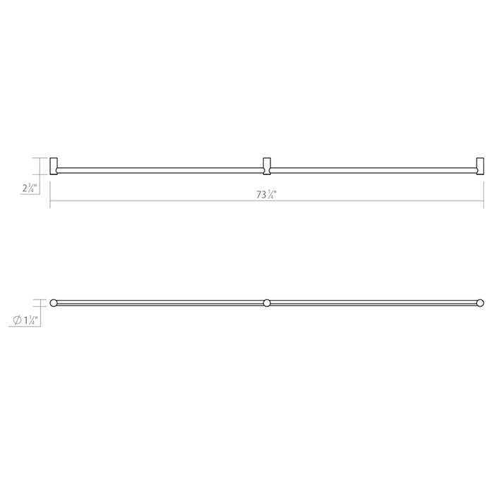 Sonneman Purolinear 360 2-lt 73" Linear LED Wall Bar