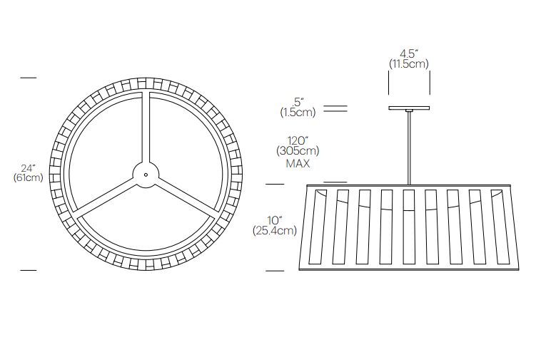 Pablo Designs Solis 24" LED Drum Pendant