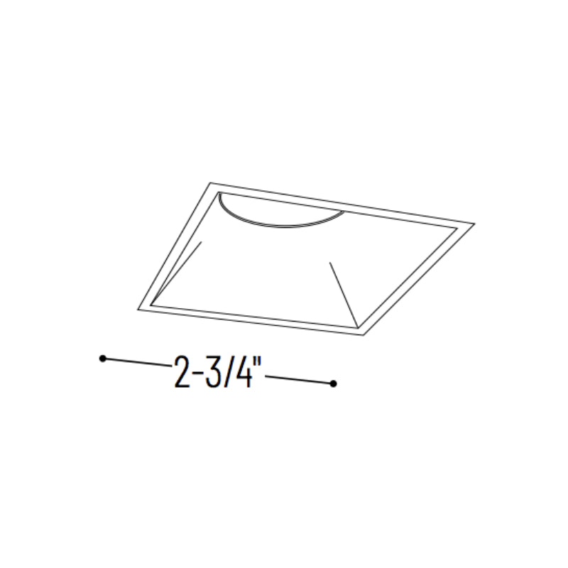 Nora NIO-4STLNDC/10 4" Iolite Square Trimless Non-Adjustable Reflector Trim - 1000 Lumens