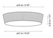 Bover Plafonet 95 6-lt 37" LED Flushmount