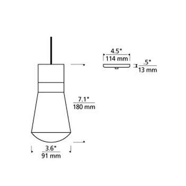 Tech 700TDALVPMC Alva 1-lt 4" LED Pendant