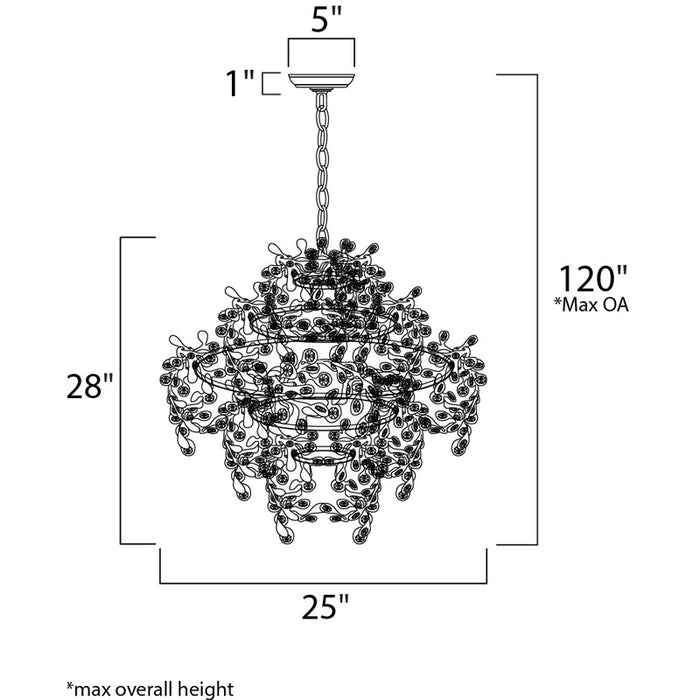 Maxim 24205 Comet 10-lt 25" Pendant