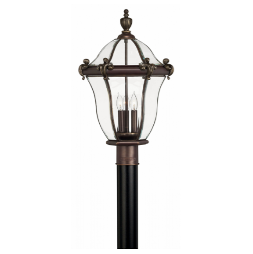 Hinkley 2441 San Clemente 3-lt 22" Tall LED Wide Outdoor Post Light