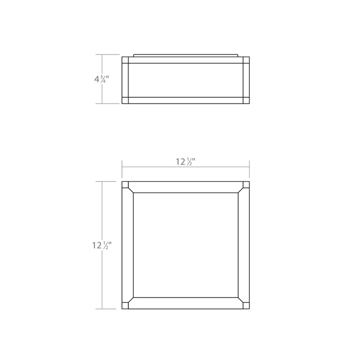 Sonneman 24Z0005 Cubix 1-lt 13" Short LED Surface Mount