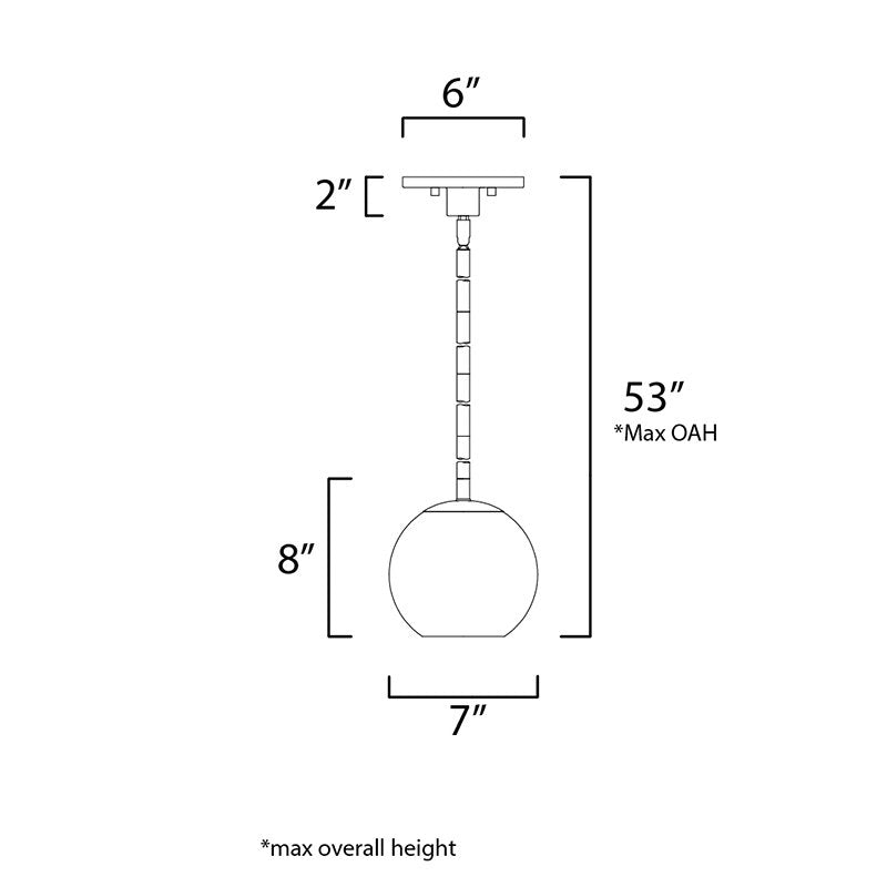 Maxim 38410 Branch 1-lt 7" Mini Pendant