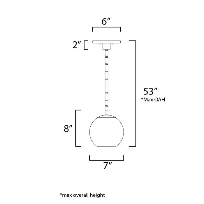 Maxim 38410 Branch 1-lt 7" Mini Pendant