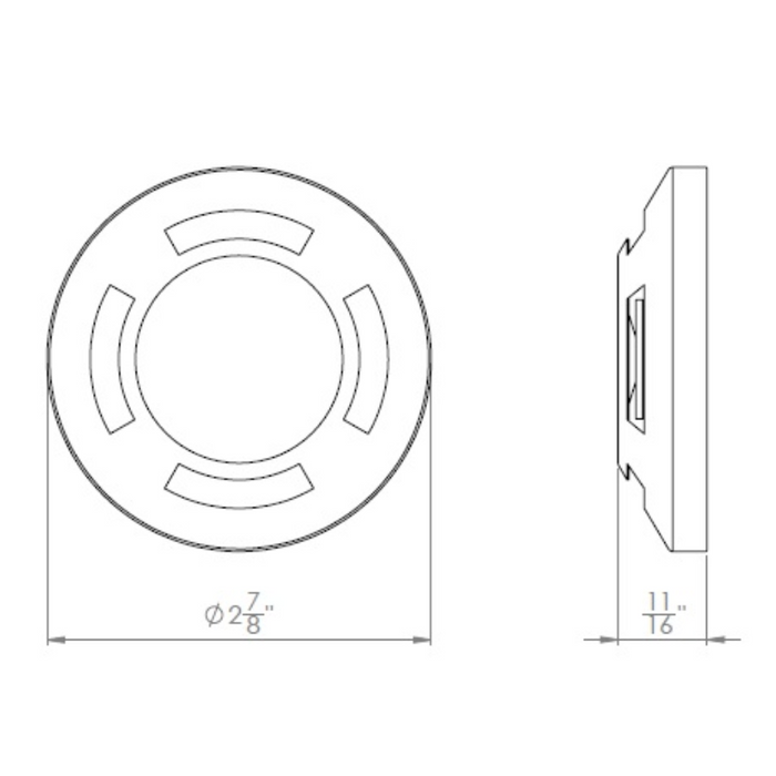 WAC 2501 2" LED Surface Mount Round Quad Directional