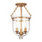 Hudson Valley 251 Hampton 3-lt Semi Flush, Plain Glass