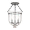 Hudson Valley 251 Hampton 3-lt Semi Flush, Plain Glass