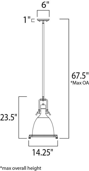 Maxim 25104 Hi-Bay 1-lt 14" Pendant