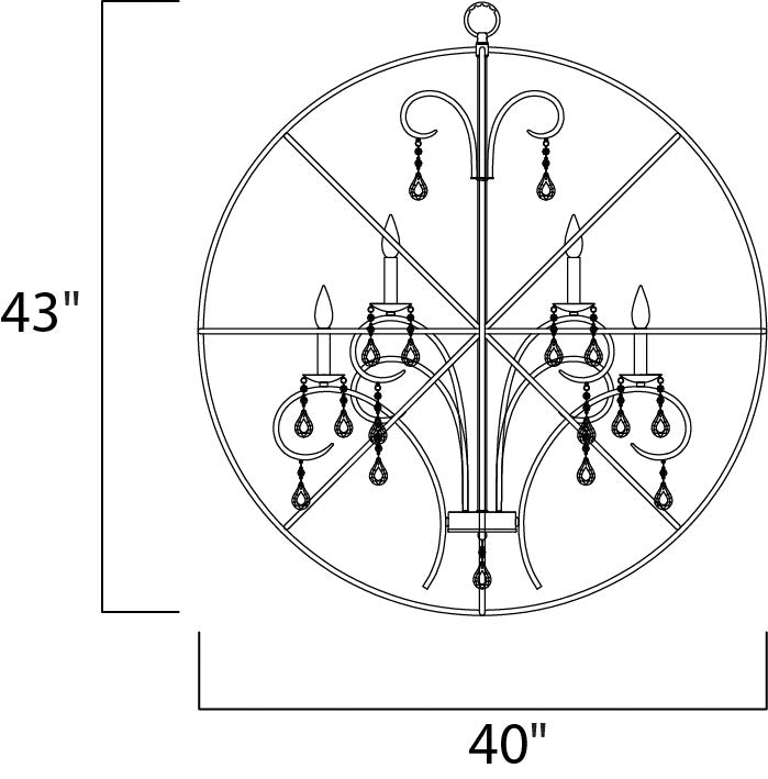 Maxim 25147 Orbit 12-lt 40" Pendant