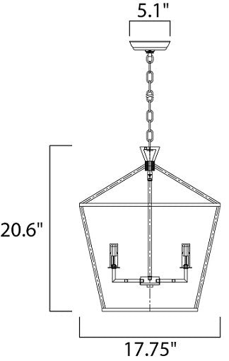 Maxim 25156 Abode 4-lt 17.75" Chandelier