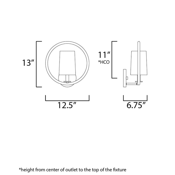 Maxim 25291 Meridian 1-lt 13" Wall Sconce