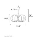Maxim 25297 Meridian 7-lt 36" Chandelier
