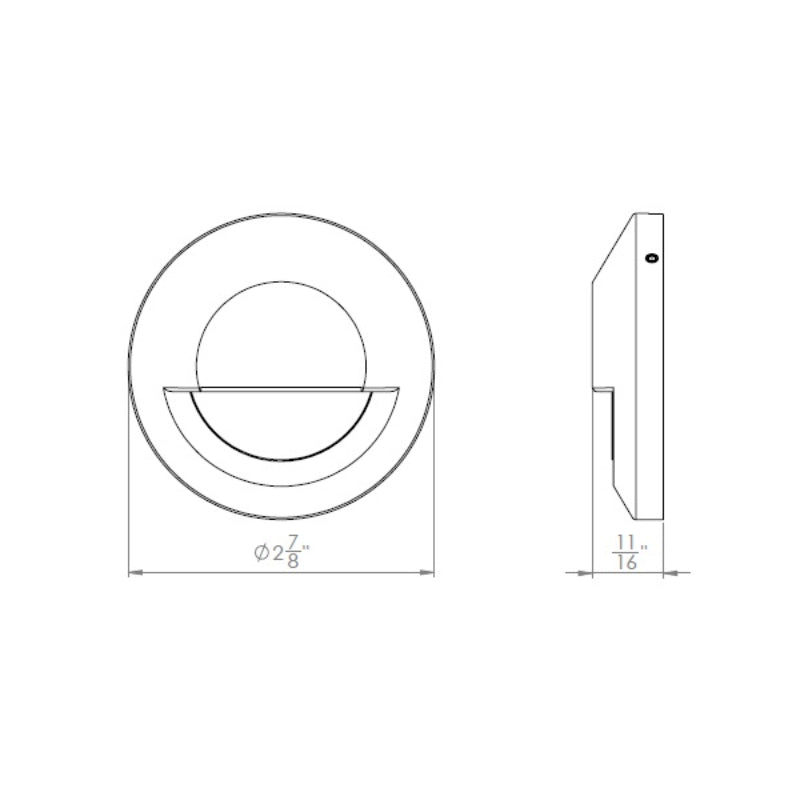 WAC 2541 2" LED Surface Mount Step Light