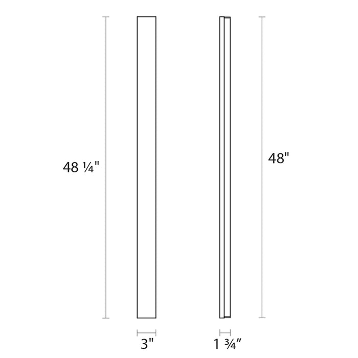 Sonneman 2545 Vanity Wide 1-lt 48" LED Bath Bar