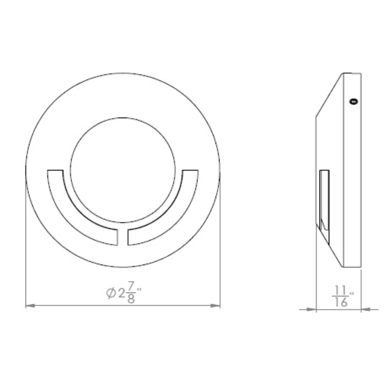 WAC 2591 2" LED Surface Mount Round Single Directional