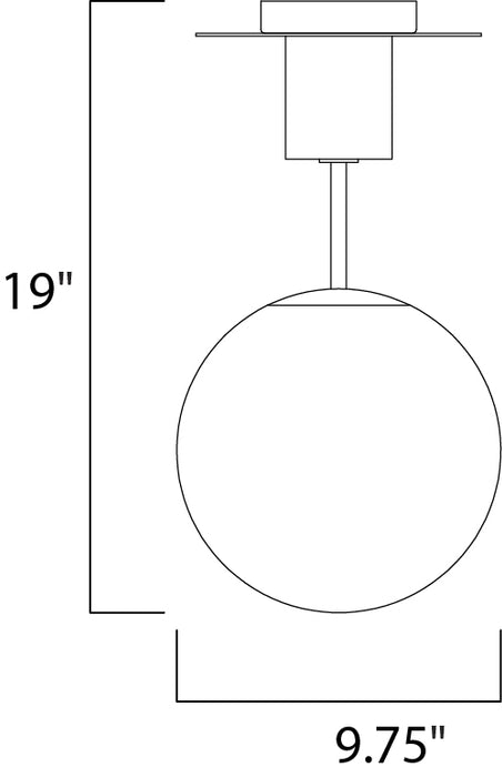 Maxim 26031 Vesper 1-lt 9.75" Semi-Flush