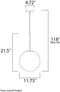 Maxim 26034 Vesper 1-lt 11.75" Pendant