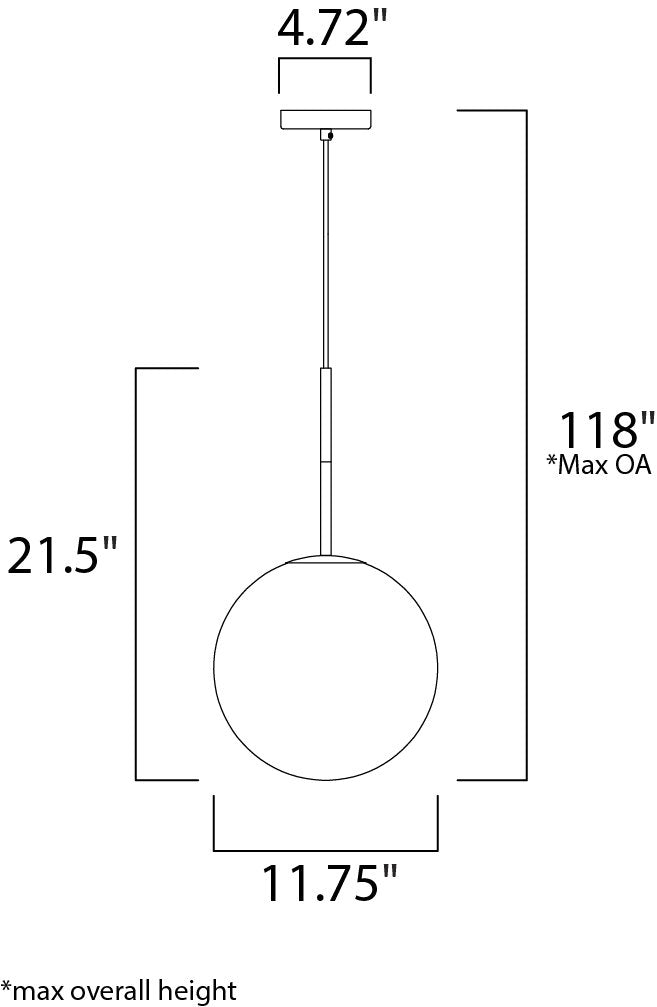 Maxim 26034 Vesper 1-lt 11.75" Pendant