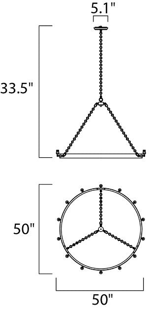 Maxim 26276 Noble 14-lt 50" Chandelier