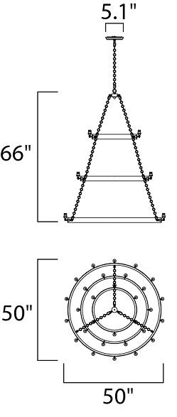 Maxim 26278 Noble 30-lt 50" Chandelier