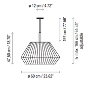 Bover Mei 60 1-lt 24" Pendant