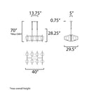 Maxim 26358 Oblique 8-lt 40" Linear Pendant