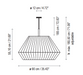 Bover Mei 90 3-lt 35" Pendant