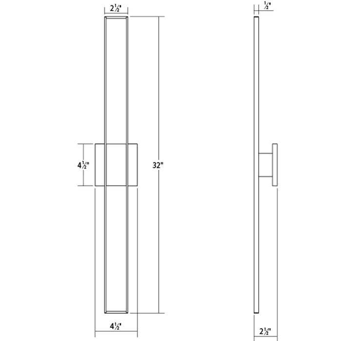 Sonneman 2683 Planes 2-lt 32" Tall LED Double Sconce