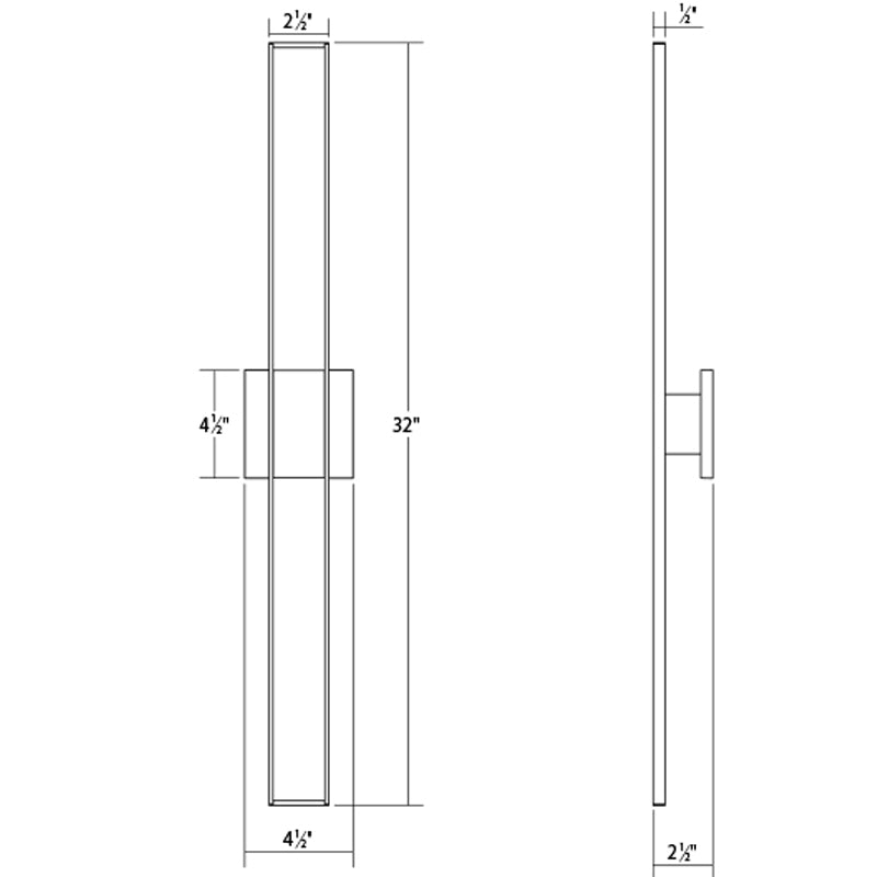 Sonneman 2683 Planes 2-lt 32" Tall LED Double Sconce